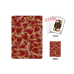 Cookies With Strawberry Jam Motif Pattern Playing Cards Single Design (mini)