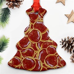 Cookies With Strawberry Jam Motif Pattern Ornament (christmas Tree)  by dflcprintsclothing