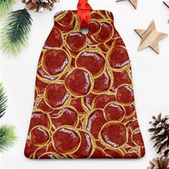 Cookies With Strawberry Jam Motif Pattern Ornament (bell) by dflcprintsclothing