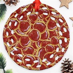 Cookies With Strawberry Jam Motif Pattern Round Filigree Ornament (two Sides)