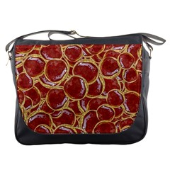 Cookies With Strawberry Jam Motif Pattern Messenger Bag by dflcprintsclothing