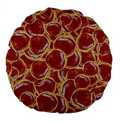 Cookies With Strawberry Jam Motif Pattern Large 18  Premium Round Cushions by dflcprintsclothing