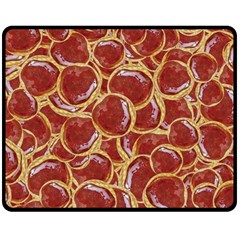 Cookies With Strawberry Jam Motif Pattern Fleece Blanket (medium)