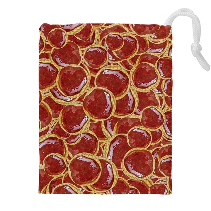 Cookies With Strawberry Jam Motif Pattern Drawstring Pouch (4XL)