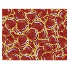 Cookies With Strawberry Jam Motif Pattern One Side Premium Plush Fleece Blanket (medium)