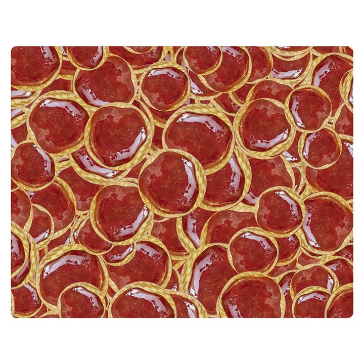 Cookies With Strawberry Jam Motif Pattern One Side Premium Plush Fleece Blanket (Medium)