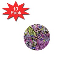 Abstract Intarsio 1  Mini Buttons (10 Pack)  by kaleidomarblingart