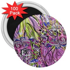 Abstract Intarsio 3  Magnets (100 Pack) by kaleidomarblingart