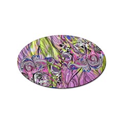 Abstract Intarsio Sticker Oval (10 Pack) by kaleidomarblingart