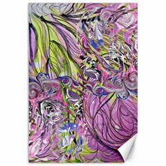 Abstract Intarsio Canvas 12  X 18  by kaleidomarblingart