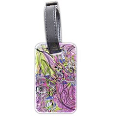 Abstract Intarsio Luggage Tag (two Sides) by kaleidomarblingart