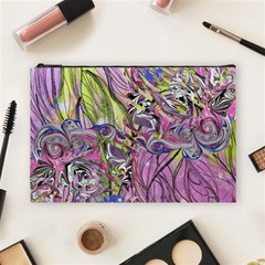 Abstract Intarsio Cosmetic Bag (large) by kaleidomarblingart