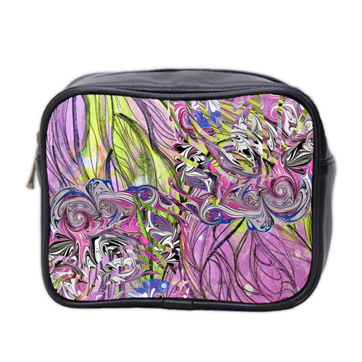 Abstract intarsio Mini Toiletries Bag (Two Sides)