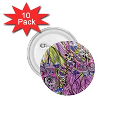 Abstract Intarsio 1 75  Buttons (10 Pack) by kaleidomarblingart