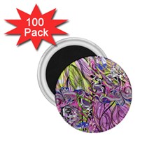 Abstract Intarsio 1 75  Magnets (100 Pack)  by kaleidomarblingart