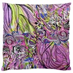 Abstract intarsio Large Cushion Case (Two Sides) Back