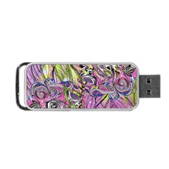 Abstract Intarsio Portable Usb Flash (one Side) by kaleidomarblingart