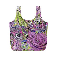 Abstract Intarsio Full Print Recycle Bag (m) by kaleidomarblingart