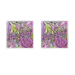 Abstract Intarsio Cufflinks (square) by kaleidomarblingart