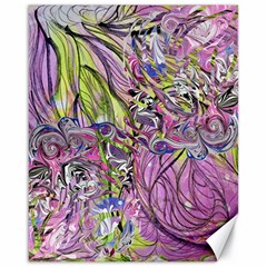 Abstract Intarsio Canvas 16  X 20  by kaleidomarblingart