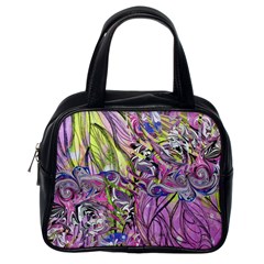 Abstract Intarsio Classic Handbag (one Side) by kaleidomarblingart