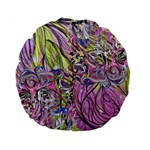 Abstract intarsio Standard 15  Premium Flano Round Cushions Front