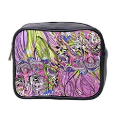 Abstract Intarsio Mini Toiletries Bag (two Sides) by kaleidomarblingart