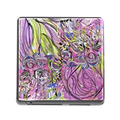 Abstract Intarsio Memory Card Reader (square 5 Slot) by kaleidomarblingart