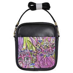 Abstract Intarsio Girls Sling Bag by kaleidomarblingart