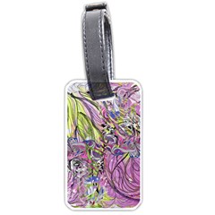 Abstract Intarsio Luggage Tag (one Side) by kaleidomarblingart