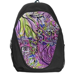 Abstract Intarsio Backpack Bag by kaleidomarblingart