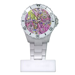 Abstract Intarsio Plastic Nurses Watch by kaleidomarblingart