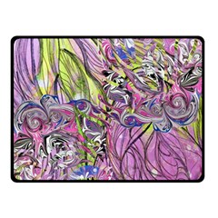 Abstract Intarsio Fleece Blanket (small) by kaleidomarblingart