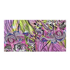 Abstract Intarsio Satin Wrap 35  X 70  by kaleidomarblingart