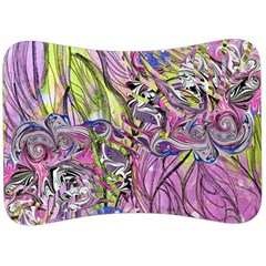 Abstract Intarsio Velour Seat Head Rest Cushion by kaleidomarblingart