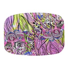 Abstract Intarsio Mini Square Pill Box by kaleidomarblingart