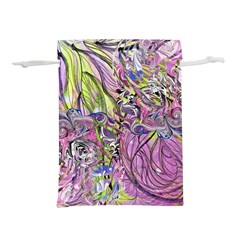 Abstract Intarsio Lightweight Drawstring Pouch (l) by kaleidomarblingart