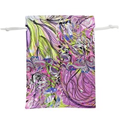 Abstract Intarsio Lightweight Drawstring Pouch (xl) by kaleidomarblingart