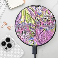 Abstract Intarsio Wireless Fast Charger(black) by kaleidomarblingart