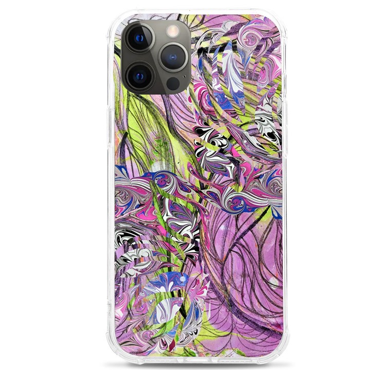 Abstract intarsio iPhone 12 Pro max TPU UV Print Case