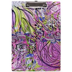 Abstract Intarsio A4 Acrylic Clipboard by kaleidomarblingart