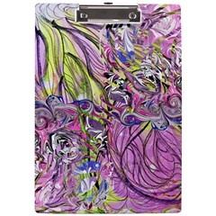 Abstract Intarsio A4 Acrylic Clipboard by kaleidomarblingart