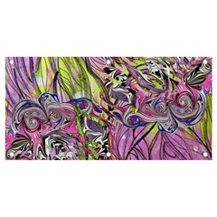 Abstract Intarsio Banner And Sign 4  X 2  by kaleidomarblingart