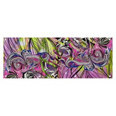 Abstract Intarsio Banner And Sign 8  X 3  by kaleidomarblingart