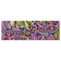 Abstract Intarsio Banner And Sign 12  X 4  by kaleidomarblingart