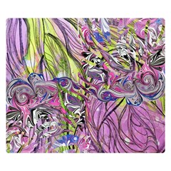 Abstract Intarsio One Side Premium Plush Fleece Blanket (small) by kaleidomarblingart