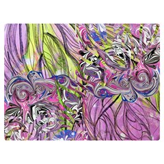 Abstract Intarsio One Side Premium Plush Fleece Blanket (extra Small) by kaleidomarblingart