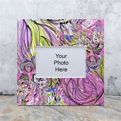 Abstract Intarsio White Box Photo Frame 4  X 6  by kaleidomarblingart