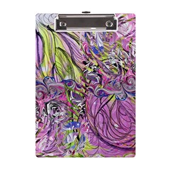 Abstract Intarsio A5 Acrylic Clipboard by kaleidomarblingart