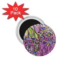 Abstract Intarsio 1 75  Magnets (10 Pack)  by kaleidomarblingart